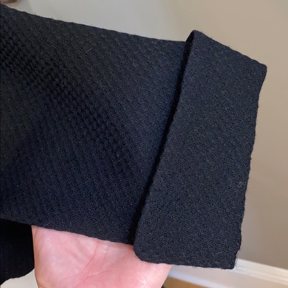 Tahari Wool Textured Bow Closure Blazer Black 8 - Picture 7 of 10